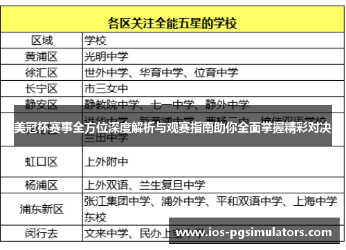 美冠杯赛事全方位深度解析与观赛指南助你全面掌握精彩对决
